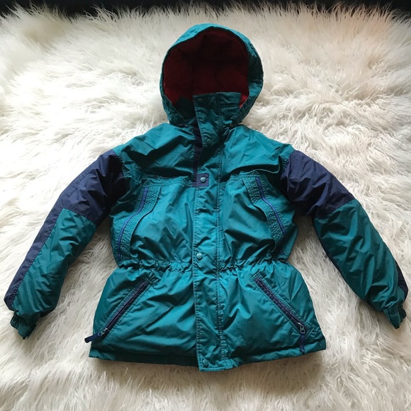VINTAGE 1990’S COLUMBIA NAVY AQUA GREEN‎ JACKET - Picture 1 of 7